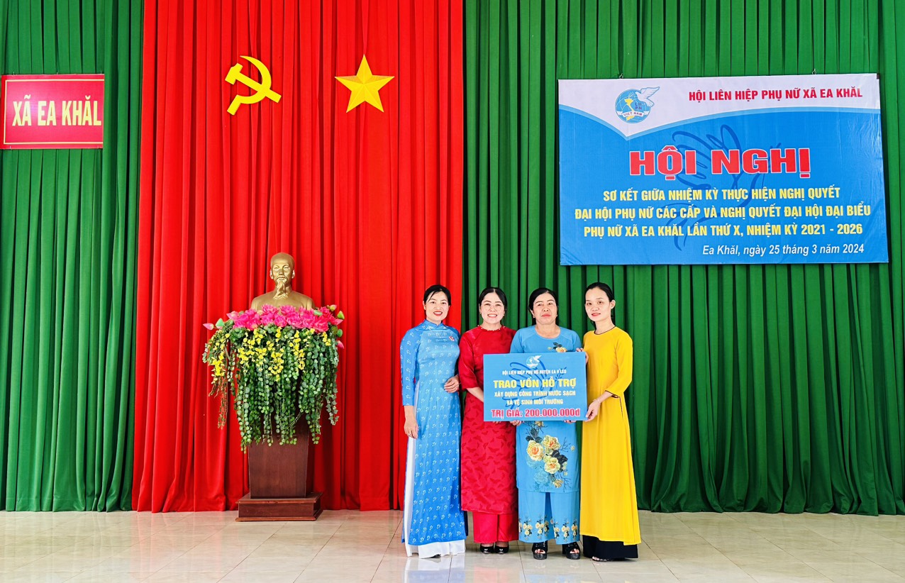Hội Liên hiệp Phụ nữ xã Ea Khăl sơ kết giữ nhiệm kỳ thực hiện Nghị quyết Đại hội Phụ nữ các cấp và Nghị quyết Đại hội đại biểu Phụ nữ xã Ea Khăl lần thứ X, nhiệm kỳ 2021 – 2026